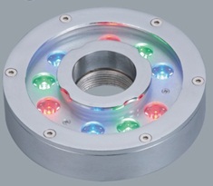 C00417-RGB-45 Serie UNDERWATER SPOT LIGHT   (RGB;  24 VDC; 12,7W; 45º; 9;  1W; Diam. 160 x 36mm; IP68)