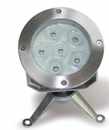 S00401-C Serie UNDERWATER SPOT LIGHT   (CW;  24 VDC; 6W; 8º; 6; EDISON; 1W; Diam. 130 x 215mm; IP68)