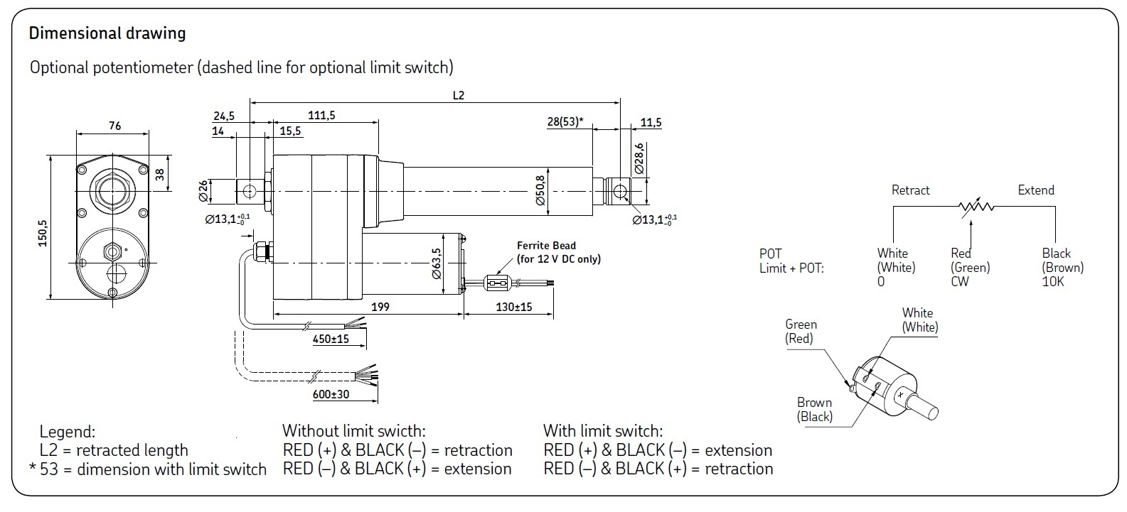 CAHB-21-Series-Linear-actuator-drawing