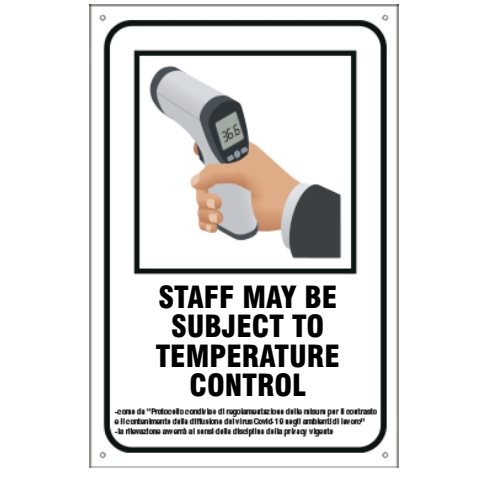 STAFF MAY BE SUBJECT TO TEMPERATURE CONTROL