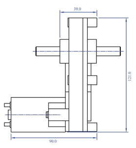 Gearmotor, Series: FBDT3 (1.26rpm)