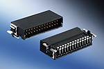 Connectors SMC, Doble fila vertical, Mascle, Tipus Q, 26 pins, SMT, 1,27mm (Tapa i bobina/280pcs, 1.75mm)